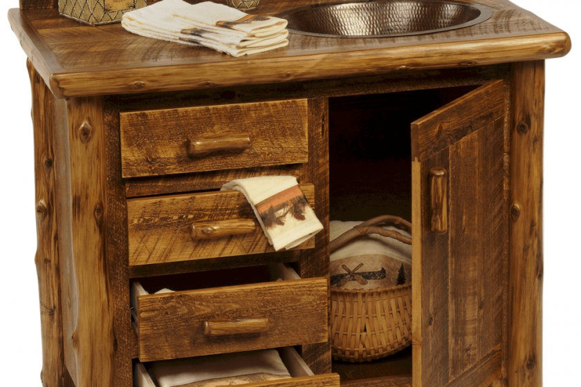 Bathroom vanity cabinets rustic
