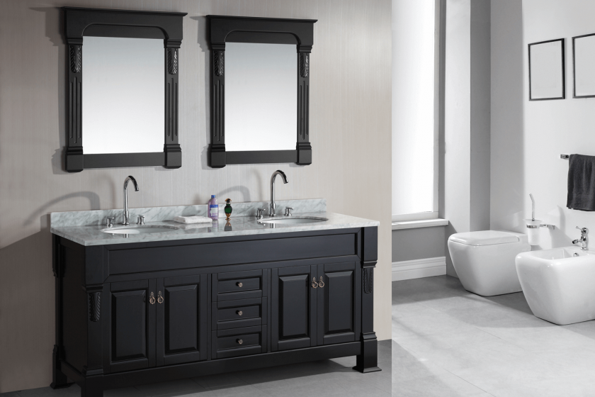 Bathroom vanity cabinets with tops