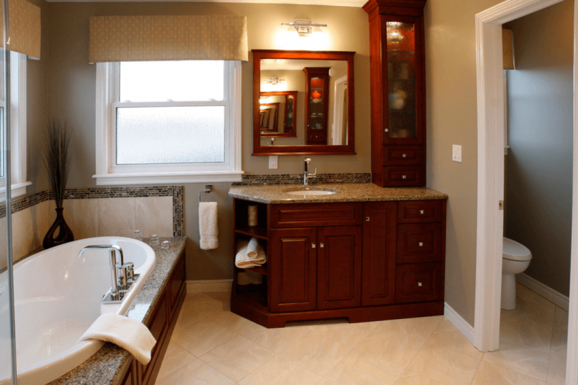 Bathroom vanity hutch cabinets
