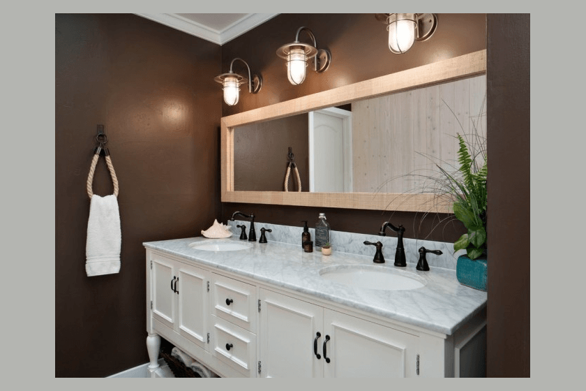 Bathroom vanity mirrors brushed nickel