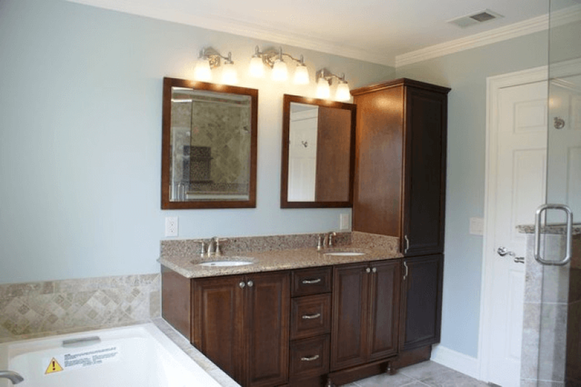 Bathroom vanity tower cabinets