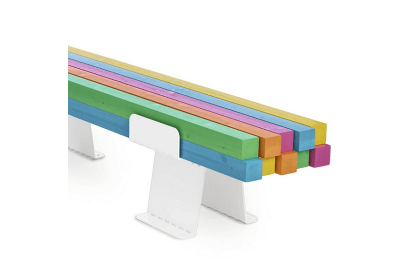 Colorful Slat Bench Seat