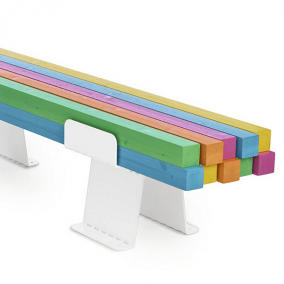 Colorful Slat Bench Seat