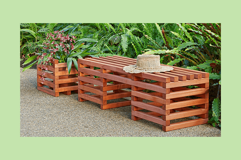 Crib Style Outdoor Bench