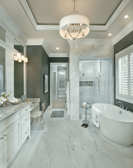 4. Drum Chandelier Design for bathroom