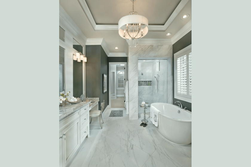 4. Drum Chandelier Design for bathroom