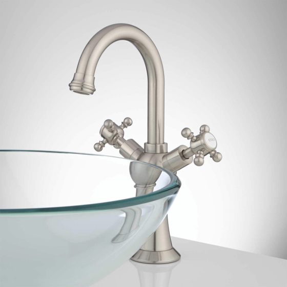 Bathroom vessel faucets single hole