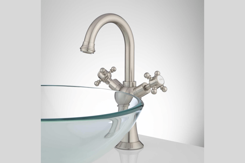 Bathroom vessel faucets single hole