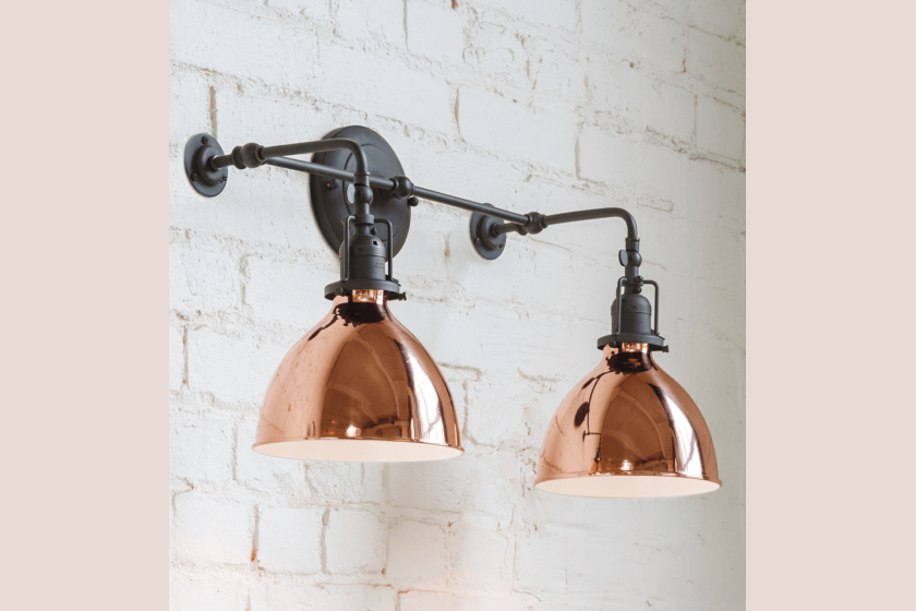 Copper Chandelier vintage bathroom lighting