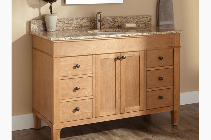 Residential unfinished bathroom vanity