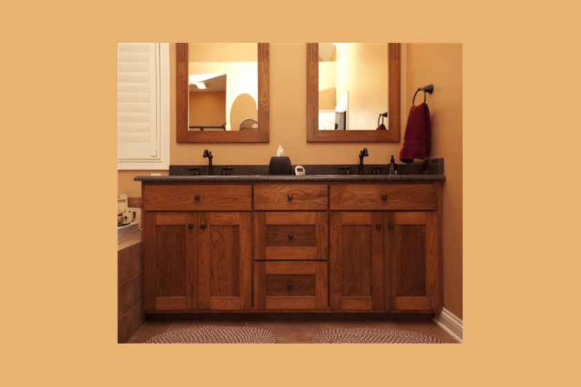 Unfinished shaker bathroom vanity