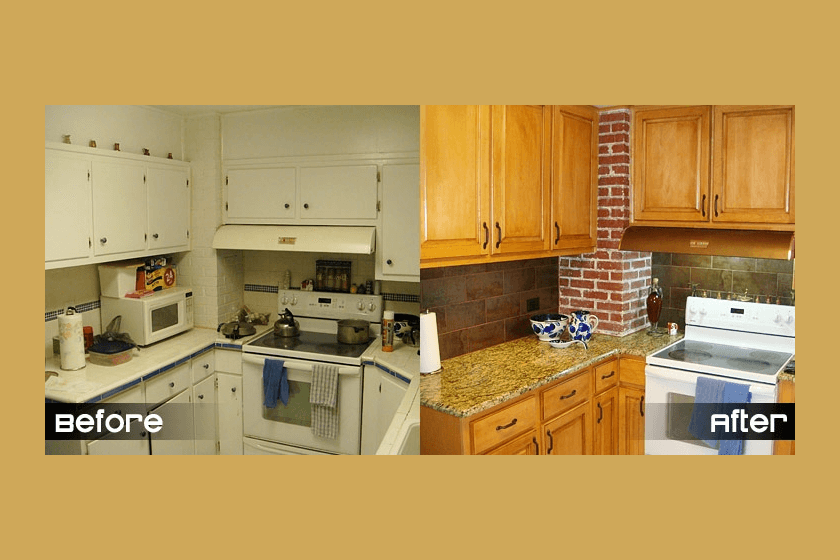 Image: kitchencove.net Kitchen cabinet refacing before after photos